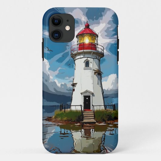 Stormy Lighthouse - Navigatietoren Case-Mate iPhone Case (Achterkant)