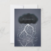 Stormy Rain Cloud in Dark Dreamweaver Persoonlijk Bedankkaart (Voorkant)