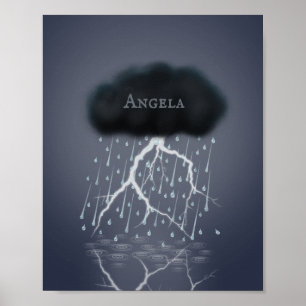 Stormy Rain Cloud Tempestuous Dream Persoonlijk Poster