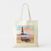 Stormy Rainbow Lighthouse Tote Bag (Achterkant)