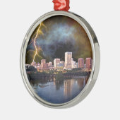 Stormy Richmond Skyline Metalen Ornament (Links)