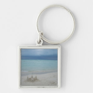 Stormy Sandcastle Beach Landscape Photo Sleutelhanger