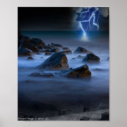 Stormy Seashore Poster (Voorkant)