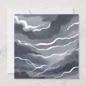 Stormy Skies | Dark Waterverf Kaart (Voorkant)