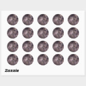 Stormy Skies Marble Texture Ronde Sticker (Vel)
