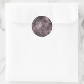 Stormy Skies Marble Texture Ronde Sticker (Tas)