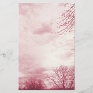 Stormy Skies Mauve Stationery Briefpapier