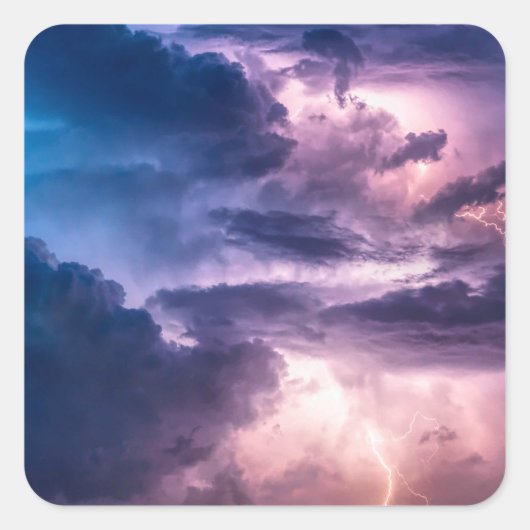 Stormy Skies Vierkante Sticker (Voorkant)