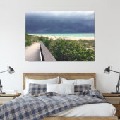 Stormy Sky over Aqua Zee Canvas Afdruk (Insitu (Slaapkamer))