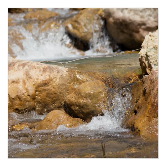 Stormy stream in het voorjaar perfect poster (Voorkant)