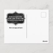 Stormy Stripes en Witte Waterverf Rozen Briefkaart (Achterkant)