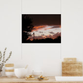 Stormy Texas Sunset Poster (Keuken)