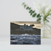 Stormy uitzicht, Burgh Island Hotel, Devon Briefkaart (Staand voorkant)