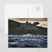 Stormy uitzicht, Burgh Island Hotel, Devon Briefkaart (Voorkant / Achterkant)
