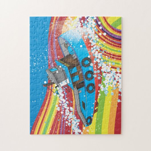 Stormy Vissen Boat Legpuzzel (Verticaal)