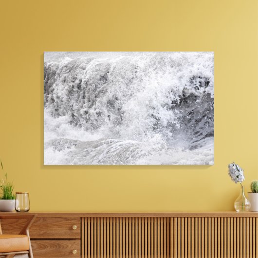 Stormy Wave Crashing Canvas Afdruk (Insitu (Woonkamer))