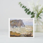 Stormy Zee in É tretat | Monet | Briefkaart (Staand voorkant)