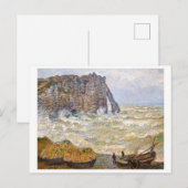 Stormy Zee in É tretat | Monet | Briefkaart (Voorkant / Achterkant)