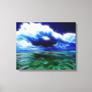 Stormy Zee Wrapped Canvas Afdruk