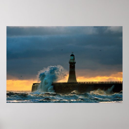 Stormy-Zeeen op Roker Poster/Print Poster (Voorkant)