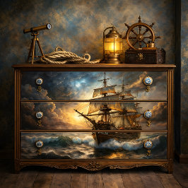 Stormy Zeeen Tall Ship Decoupage Tissuepapier