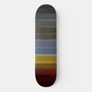 Stormy zoute Waterverf Pop van kleur Abstracte kun Skateboard