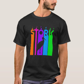Stortel dierlijke regenboogbundel met Silhouette T-shirt