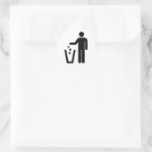 storten van aardeafval ronde sticker (Tas)
