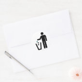 storten van aardeafval ronde sticker (Envelop)
