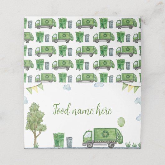 Stortplaats voor vuilnis op vrachtwagen (Buitenkant ongevouwen)