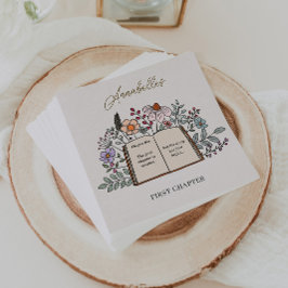 Story Book First Chapter Floral Girls Birthday Servet