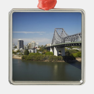 Story Bridge, Brisbane River en Kangaroo Metalen Ornament