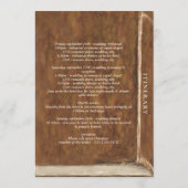 Story Fairytale Library Book Wedding Itinerary Programma (Achterkant)