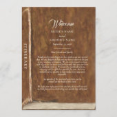 Story Fairytale Library Book Wedding Itinerary Programma (Voorkant)