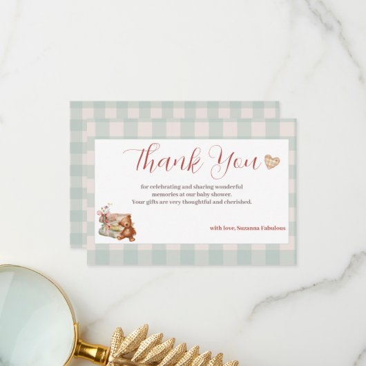 Storybook Baby shower Bedankt (Voorkant / Achterkant in situ)