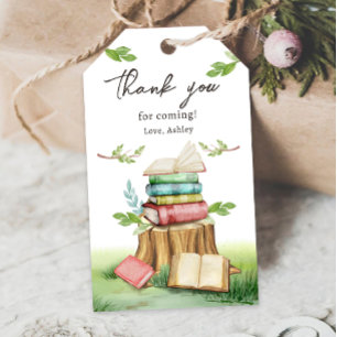 Storybook Baby shower Boeken Nieuw hoofdstuk Cadeaulabel