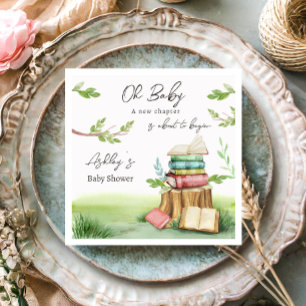 Storybook Baby shower Boeken Nieuw hoofdstuk Servet