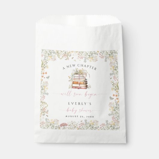 Storybook Baby shower Favoriser Sacs Fleur sauvage (Devant)
