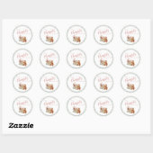Storybook Baby shower nieuw hoofdstuk begint Ronde Sticker (Vel)