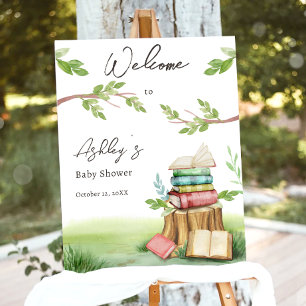 Storybook Baby shower Nieuw Hoofdstukboek Welkom Poster