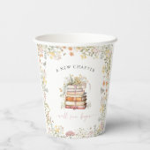 Storybook Baby shower Paper Cup Nieuw Chapter Meis Papieren Bekers (Achterkant)