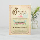 " Storybook" Baby shower Uitnodiging 5x7 (Staand voorkant)