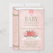 Storybook Baby shower uitnodiging Pink Gold (Voorkant)