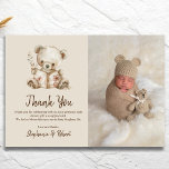Storybook Bear Baby shower photo Merci<br><div class="desc">Conception du Baby shower photo de l'ours à l'époque de l'histoire. Les modèles sont mis en place et prêts pour vous à customiser et personnaliser avec les détails de votre fête. Si vous souhaitez modifier la couleur ou le style de la police, cliquez sur le bouton personnaliser à la fin...</div>