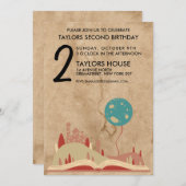 Storybook Castle Fairy Tale  verjaardagsfeestje Kaart (Voorkant / Achterkant)