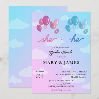 Storybook Cute Balloons Clouds Geslacht Kaart