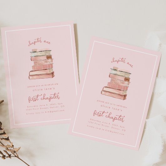 Storybook Eerste hoofdstuk Verjaardagsfeest Uitnod Kaart