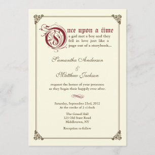 Storybook Fairytale Faire-part de mariage - Bourgo
