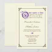 Storybook Fairytale Weddenschap - Paars Kaart (Voorkant / Achterkant)