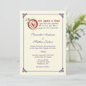 Storybook Fairytale Weddenschap - Rood/Paars Kaart (Staand voorkant)